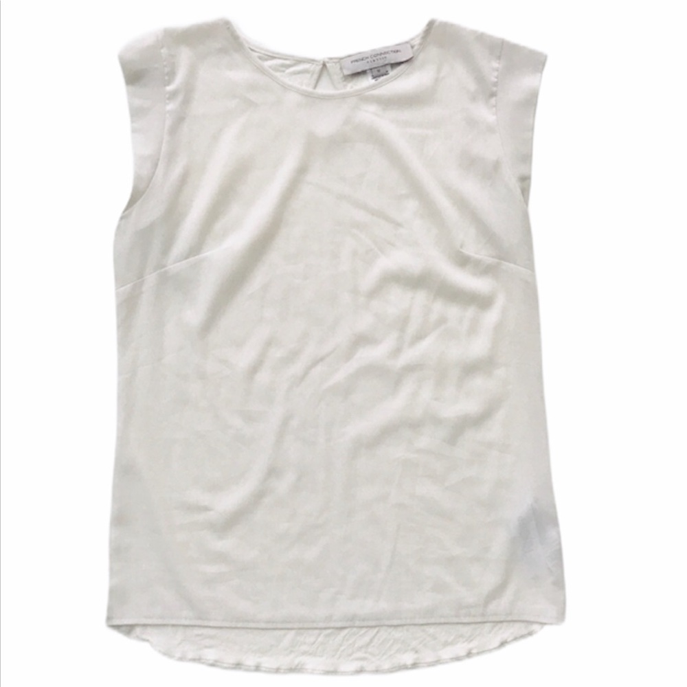 French Connection Off White Top Sz M